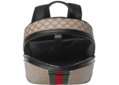 gucci backpack zip top gg supreme web detail|gucci supreme canvas backpack.